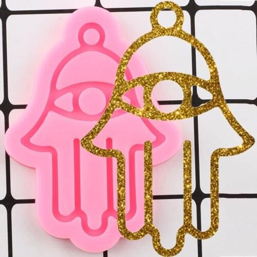 Shiny Glossy Hadn Eyes Silicone Mold Epoxy Resin Craft Keychain Moulds Pendant Polymer Clay Mould Earing Molds