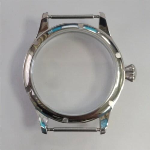 44mm Watch Case Watch Crown for ETA6497/ 6498 For ST3600/ST3620 Manual Mechanical Watch Movement Accessories