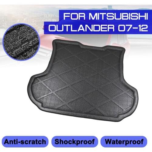 For Mitsubishi Outlander 2007-2012 Car Rear Trunk Boot Mat Waterproof Floor Mats Carpet Anti Mud Tray Cargo Liner