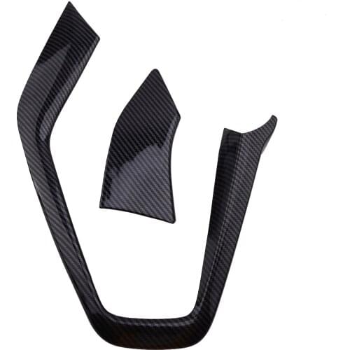 DWCX 2Pcs LHD ABS Car Gearshift Outer Panel Trim Frame Cover Fit for Ford Focus RS ST MK3 2015 2016 2017 2018
