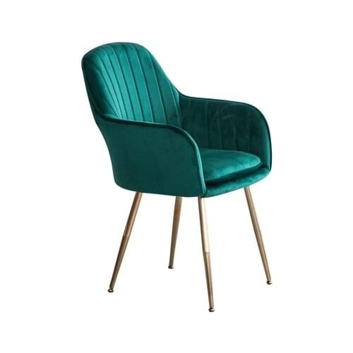 Nordic style INS iron art dining chair nail armchair girl heart makeup table net red chair modern simple home sofa