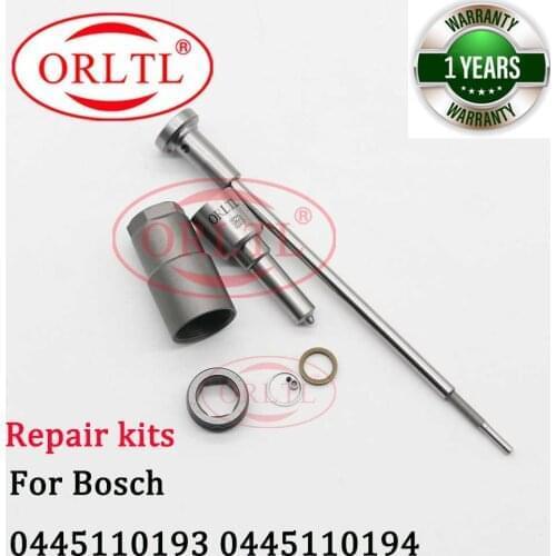 ORLTL Injector Repair Kits Nozzle DLLA153P1270 CR Fuel Return Valve F00VC01324 for BOSCH Injector 0445110193 0445110194