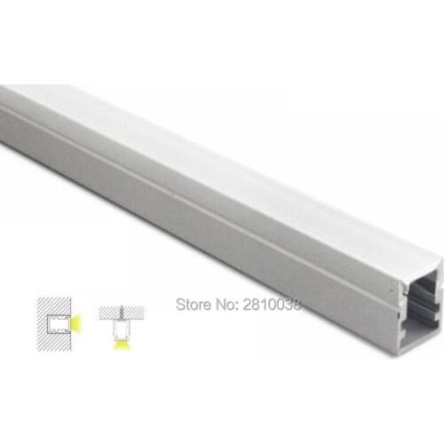 500 X 1M Sets/Lot Extruded aluminum profile led strip light and anodized silver led alu extrusions for ceiling wall lights