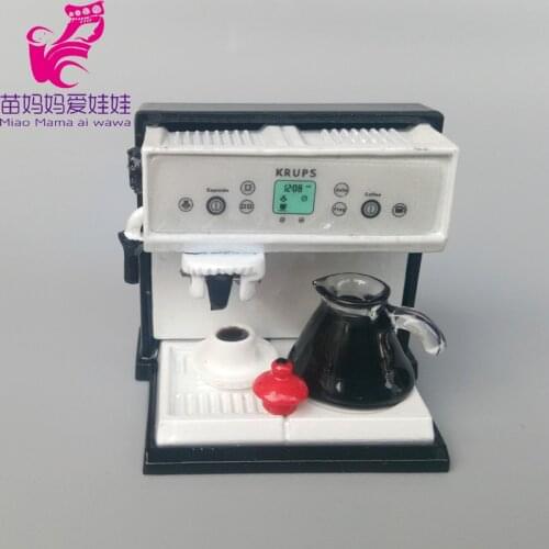 1/8 1/6 BJD Doll Mini Coffee Maker Toys Kitchen Machine for Barbie Doll Blythe Doll House Accessories