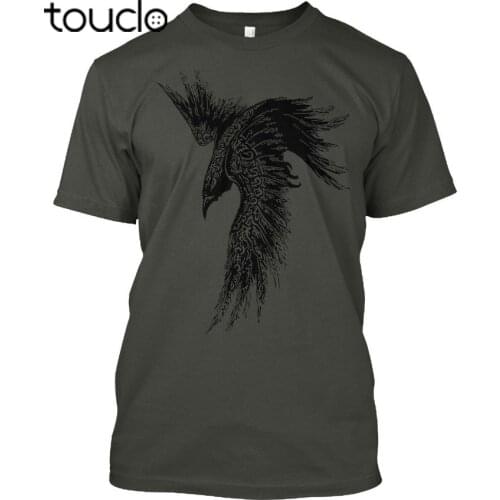 Trendy for I Am The Raven ~ Child of Odin Cotton Men Classical 2019 Hip Hop T Shirt Streetwear Clothing Personalized Shirts