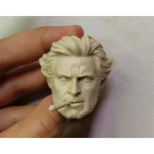 1pc 1/6 Scale Wolvrine Logan Unpainted Head for 12'' Figures