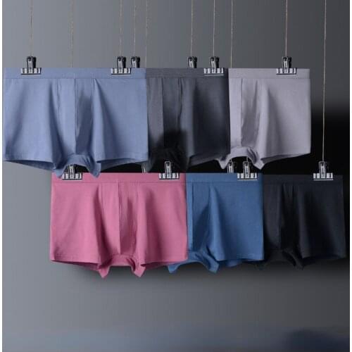 Mens Underwear Cotton Modal Boxer Panties Sexy Mid-Waist Comfortable Breathable Underpants Pouch Boxers Shorts Large Size 6XL