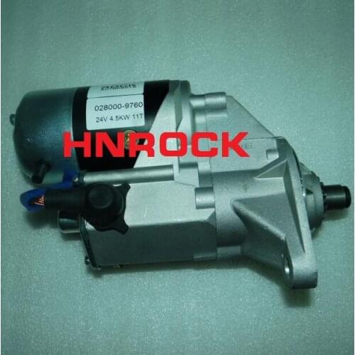 NEW 24V STARTER MOTOR 028000-9760 28100-1542 28100-1542B 28100-1900 19955 FOR HINO W04D W04CT Diesel Engines