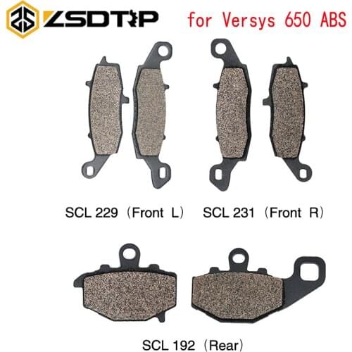 ZSDTTRP Motorcycle Front & Rear Brake Pads For KAWASAKI Versys 650 ABS 2007-2013 Brake Disks