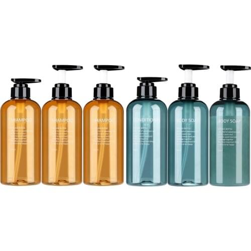 3pcs 300ml Empty Pump Bottle Dispenser Empty Refillable Body Soap Bottles for Shampoo and Conditioner Bathroom Kitchen