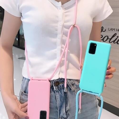 Luxury Lanyard Crossbody Case For Samsung S8 S9 S10 Plus S10E S20 S21 Plus Ultra Note 8 9 10 20 Plus Soft Protection Back Cover