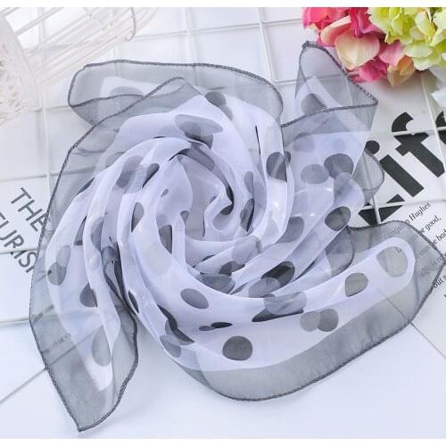 Spring-summer hot women silk scarf square lady wrap small office neck head scarf hair scarf foulard 50*50cm skinny scarfs