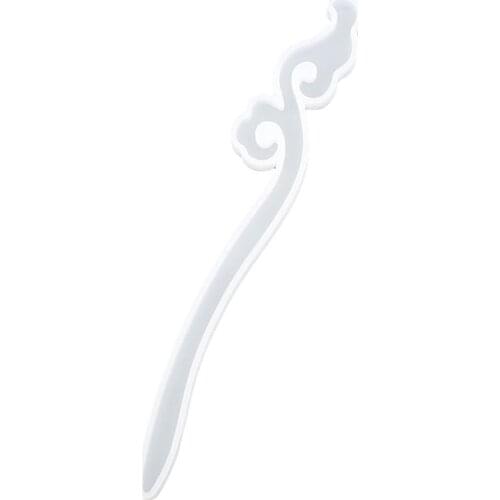 Silicone Hairpin Mold Making Hair Stick Mould Jewelry Resin DIY Craft Clear MAZI888