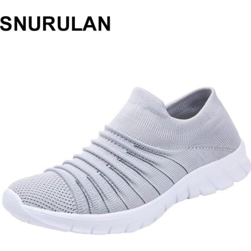 SNURULAN Fashion Women Sneakers Vulcanized Shoes Outdoor Mesh Casual Sport Walking Runing Breathable Shoes Sneakers Size