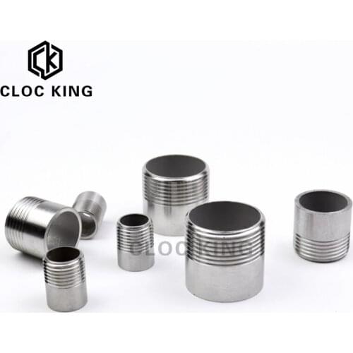 1/8" 1/4" 3/8" 1/2" 3/4" 1" BSP Male Equal Straight Welding Nipple Joint Pipe Connection 304 Stainless Steel connector Fittings