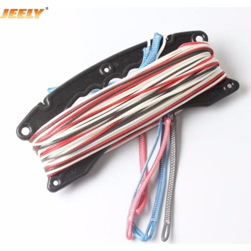 Uhmwpe fiber 4 line(1red in 350kg,1black in 350kg,2white in 400kg) x 22m kitesufing line set end looped