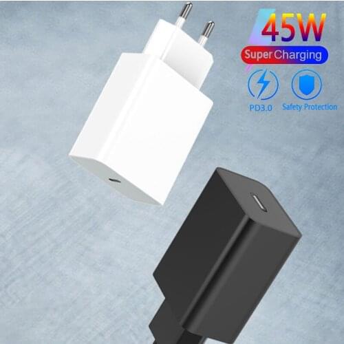 45W USB C Charger Quick Charge QC4.0 PD3.0 USB-C With 45W Cable Type C Fast USB Charger For Macbook iPhone12 Samsung
