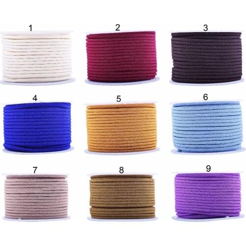 KONMAY 1 Roll 20 Meters 2.5mm Braided Cord Rope for Jewelry Making and Crafting