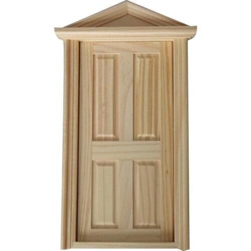 1pc DIY Wooden Window Door Doll house Accessories Pretend Play Toy for kids 1:12 Doll House door Furniture Simulation Miniatures