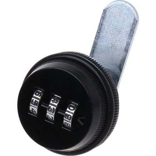 3-Digit Combination Mailbox Lock 7/8" Rotary Tongue Cam Lock for Cabinet Drawer QX2E
