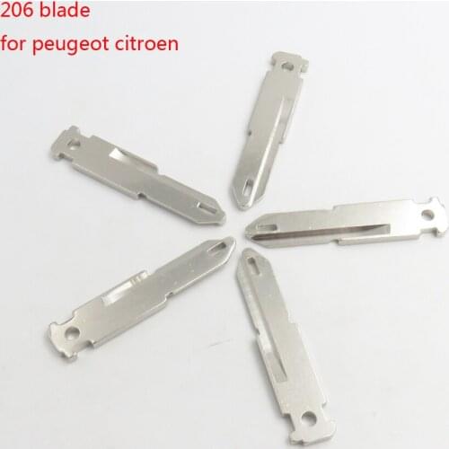 5pcs/lots blank key uncut 206 blade for peugeot citroen remote key