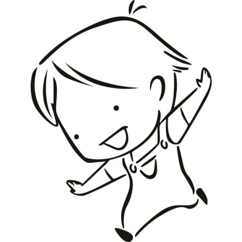 Running boy Transparent Silicone Clear Rubber Stamp Sheet Cling Scrapbooking DIY Cute Pattern Photo Album Paper Card Decor Stamp