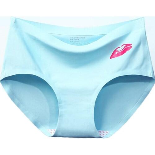 Ice silk traceless underwear female manufacturers genuine clear underwear a piece of red lips