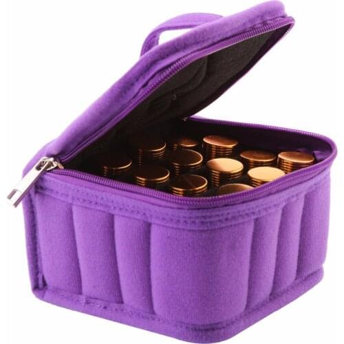 Laven16 Bottles for 5ML, 10ML and 15ML Essential Oils Bag for Traveling Sturdy Double Zipper Essential Oil Carrying Case L0236