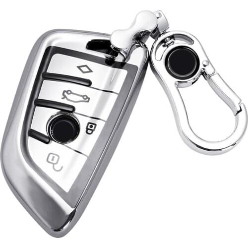 Soft TPU Car Key Case for BMW X1 X3 X5 X6 F15 F16 F45 F46 G20 G30 7 Series G11 F48 F39 Cover Shell Protector Keychain Bags