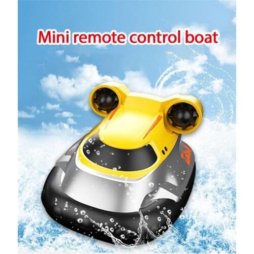 Childrenmini Hovercraft Toy Electric Remote Control 2.4G Wireless Remote Control Boat Speedboat Sailing Model Children Toys Gift