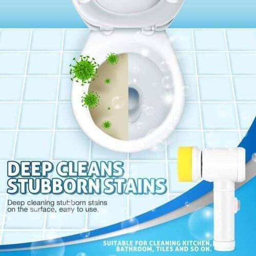 Electric Cleaning Brush 5 In 1 Handheld Electric Cleaning Brush For Bathroom Tile And Tub Kitchen Cloths Bathtub Washing Brush H