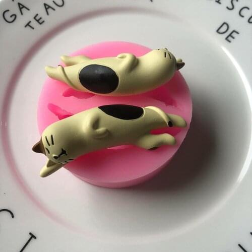 Sleeping Cat Silicone Mold Mobile Phone Dispensing Mould Xgy-27