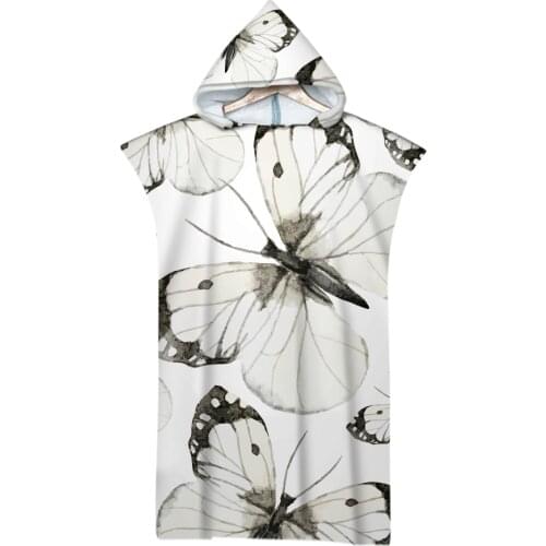 Beautiful Nature Plants And Animals Printing Outdoor Adult Hooded Beach Towel Poncho Bathrobe Towels Women Man Bathrobe AHT4