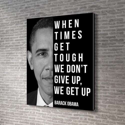 Canvas Painting Wall Art Barack Obama Inspirational Saying Posters and Prints Wall Pictures for Living Room Decor Framed