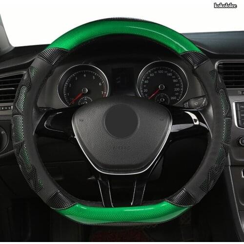 KOKOLOLEE Microfiber Leather Car Steering Wheel Cover For Mitsubishi ASX Outlander Lancer Pajero L200 Mirage Triton Attrage