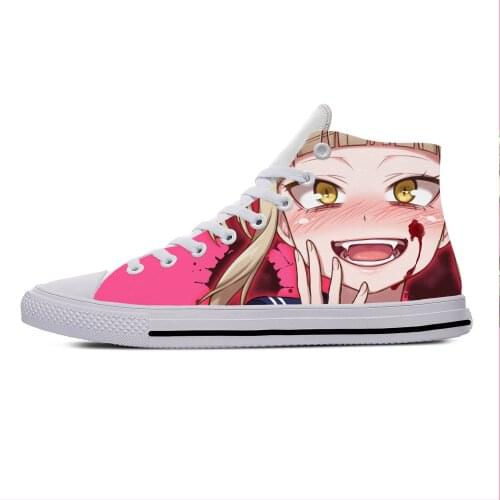 Anime Manga Boku No My Hero Academia Himiko Toga Casual Cloth Shoes High Top Lightweight Breathable 3D Print Men women Sneaker