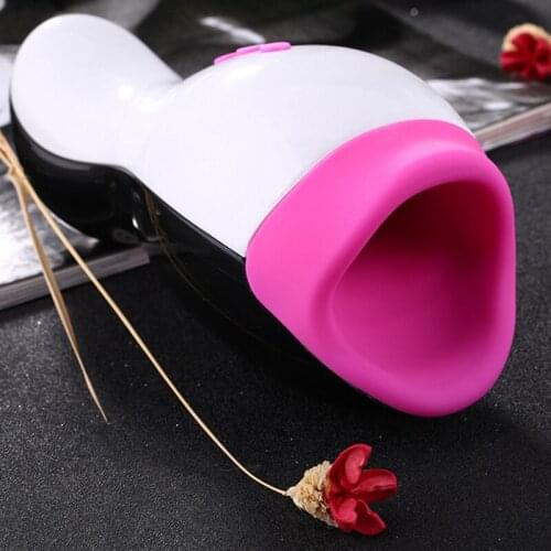 Male Penis Masturbator Intelligent Heating Vibrator Glans Penis Training Enlarger Erection Blowjob Oral Cup Sex Toys For Men