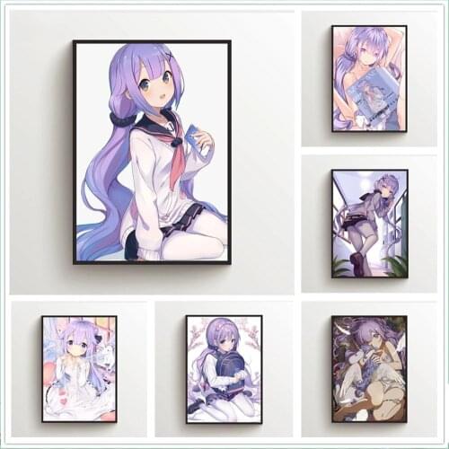Canvas Prints Poster Purple Azur Lane Unicorn Anime Wall Art Painting Living Room Pictures Home Decor Cuadros Modular No Frame
