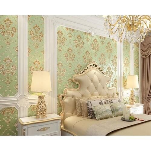 Beibehang European fashion non-woven papel de parede 3d wallpaper 3D bedroom living room simple warm TV background wallpaper