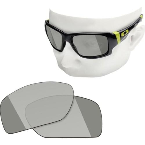 OOWLIT Polarized Replacement Lenses of Grey Photochromic for-Oakley Big Taco OO9173 Sunglasses