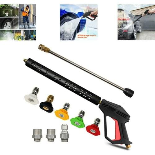 4000 PSI Pressure Washer Spray Gun Nozzle Hose Kit M22 for Car Washing