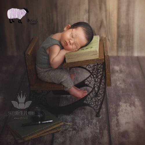Newborn Photography Props Writing Desk for Infant Baby Boy Girl Photo Shoot Studio Posing Basket bebe fotografia Accessories