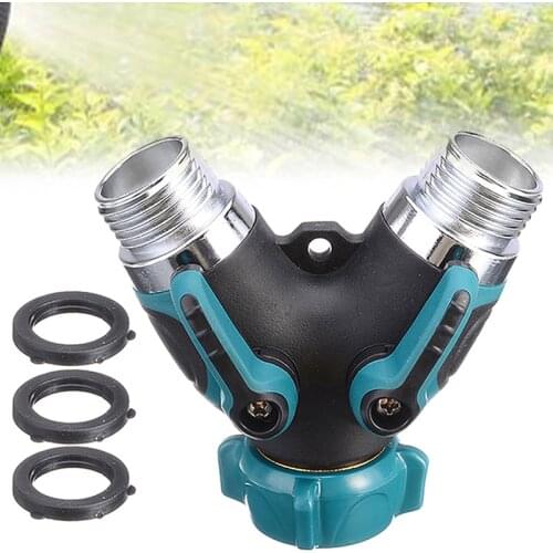 1Pc 2 Way Y Shape Garden Hose Tap Connector Hose Splitter Plastic & Alloy Tap Distributor Faucet Home Garden Plant Water Tool