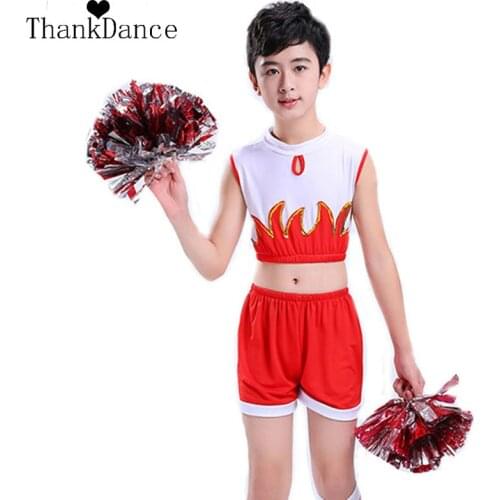 Boy Cheerleader Uniforms For Boys Cheer Team Suits Cheerleading Uniforms Children Boy Calisthenics Suit Student Competition Suit