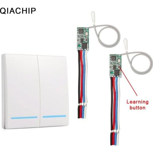 QIACHIP Universal Wireless 433 Mhz DC 3.6V-24V Remote Control Switch 433Mhz 1 CH RF Relay Receiver LED Light Controller DIY Kit