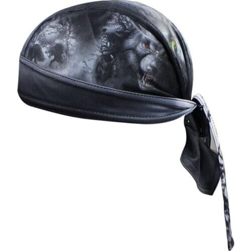 Bike Hat Flexible Cycling Helmet Cap Women Men Black Bicycle bandana pirates scarf MTB Team Headband Headwear Skull 2019 cap