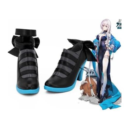 Azur Lane HMS Belfast Spring Cosplay Shoes High Heel Boots for Adult Women Shoes Costume Accessories Halloween Party Shoes