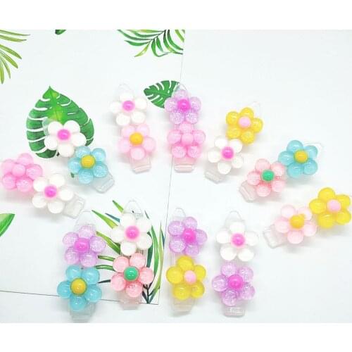 3 pcs/lot Cute Resin flowers hair clip Teddy dog hairpin pet hair decorations headdress