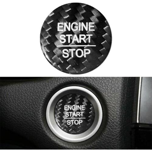 Carbon Fiber Engine Start Push Button Cover Trim Decor For Honda Accord CRV CIVIC Universal Car Sticker