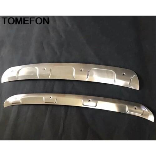 TOMEFON For Mazda CX-8 CX8 2017 2018 Front Rear Bumper Protector Guard Skid Plate Sill Cover Trim Exterior Accessories Stainless